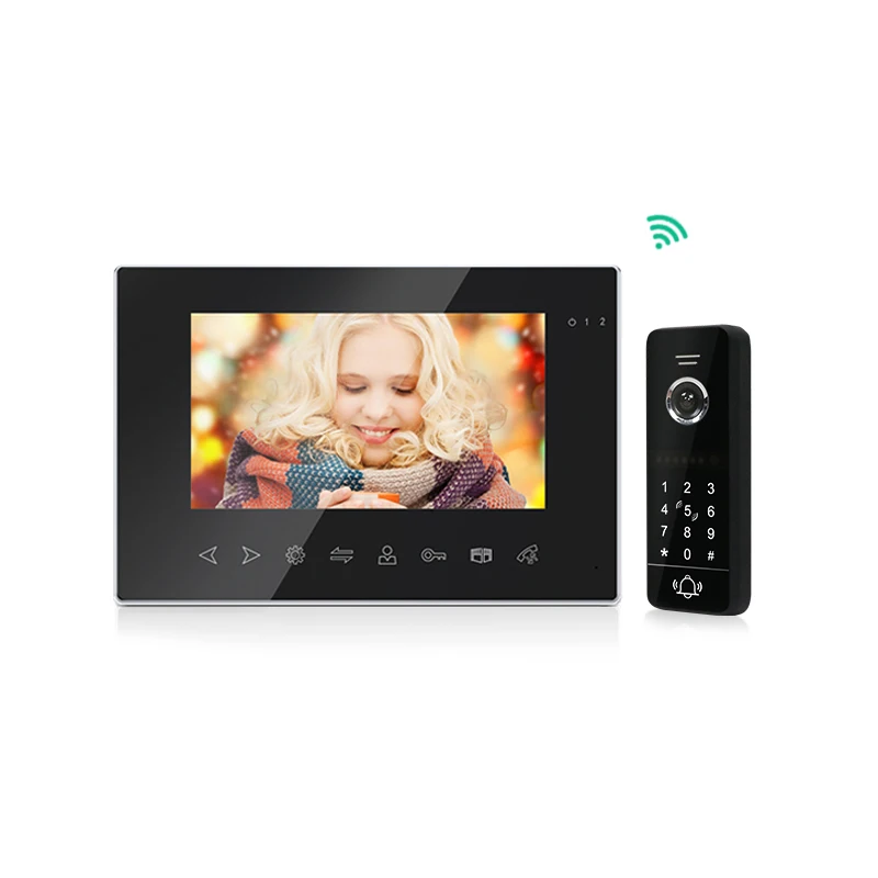 7inch Tuya Smart Video Intercom for Home with Code Access Control and Mobile Function