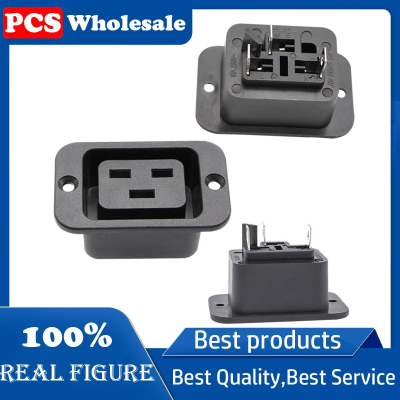 

Power socket 16A250V high power UPS socket module with ear screw mounting hole C19 female