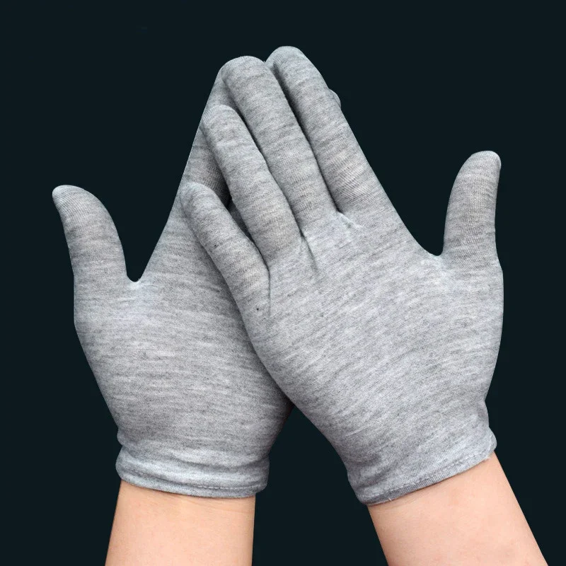 Schwarz Baumwolle Handschuhe Frauen Männer Fäustlinge Hand Handschuhe Volle Finger Haushalt Küche Labor Reinigung Lebensmittel Backen Werkzeug