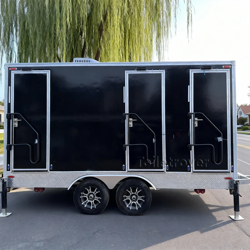Multifunctional Customization Restroom Trailer Luxury Outdoor Movable Toilet Trailer Travel Trailers Campers with Bathroom