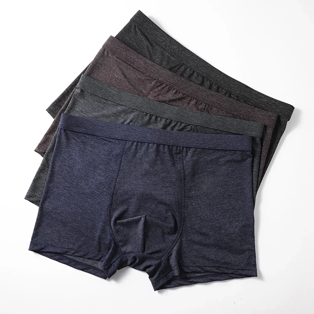 ملابس داخلية للرجال بلون سادة قابلة للتنفس، سراويل داخلية بسيطة ومريحة ومتعددة الألوان
