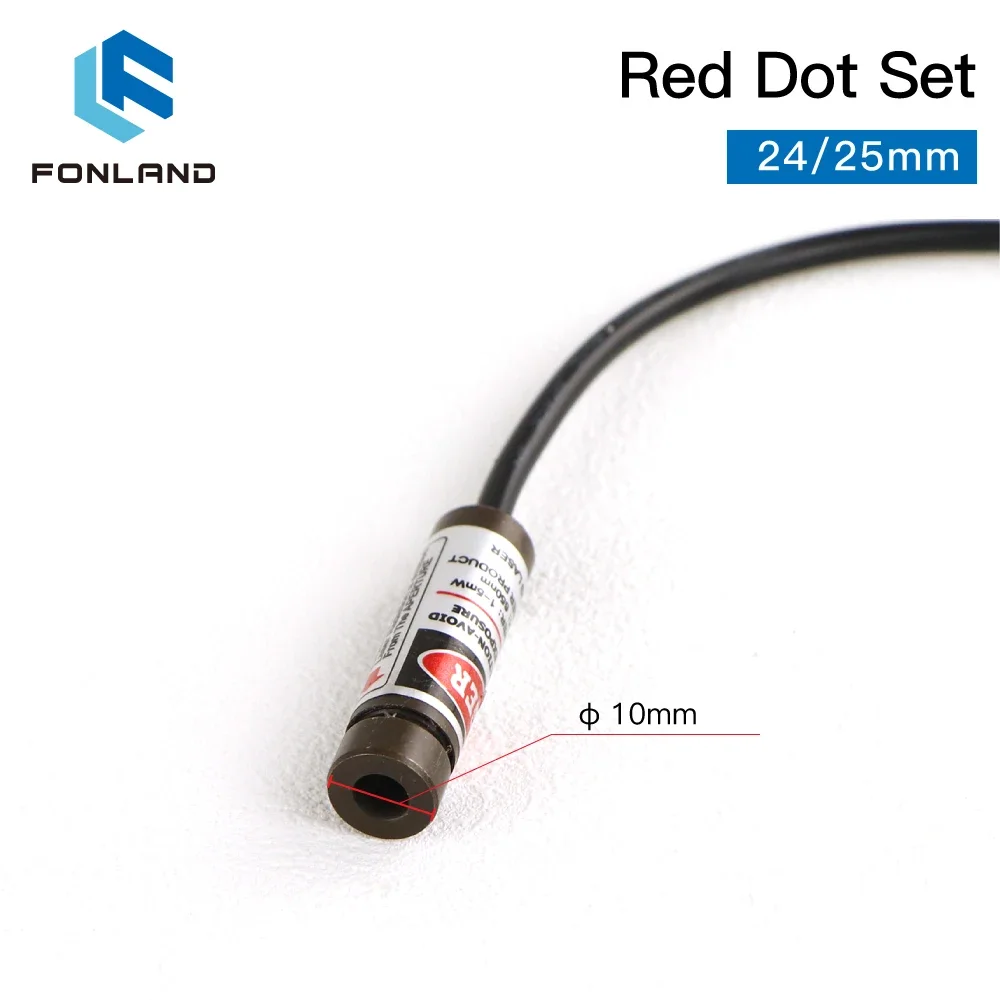 FONLAND Dot Set Positioning Diode Module Laser Engraver Dia:25mm DC 5V For DIY Co2 Laser Head Cutting Machine