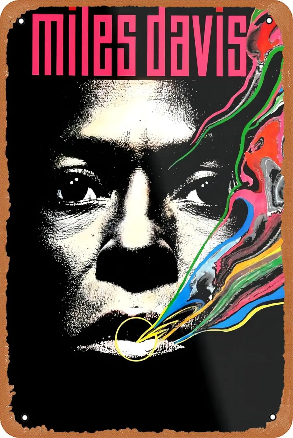 Miles Vintage Davis Concert Retro Metal Print 8” x 12” Vintage Metal Tin Sign Home Bar Man Cave Wall Decor sign