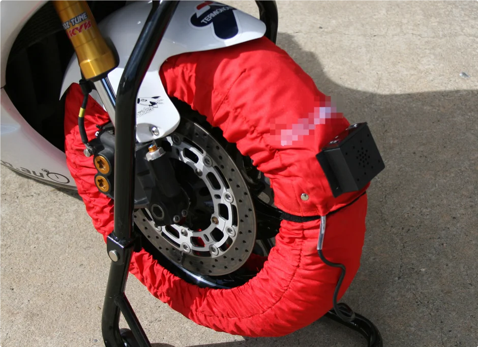 C6 Digital Tire Warmer Set 17 Inch Tyre Cover Front&Rear Customized Logo Tire Heater for Motorcycle 2 Pcs 190 120 Tires