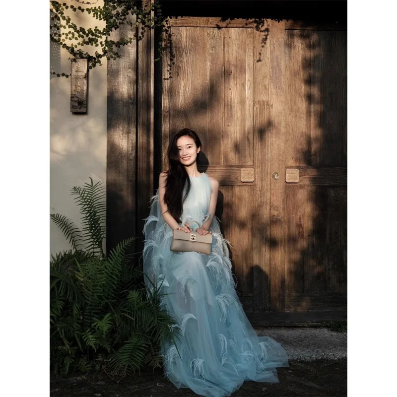 

New Chinese Style Prom Engagement Party Dresses High-End Affordable Luxury Niche Evening Wedding Day Bridal Casual Super Halter