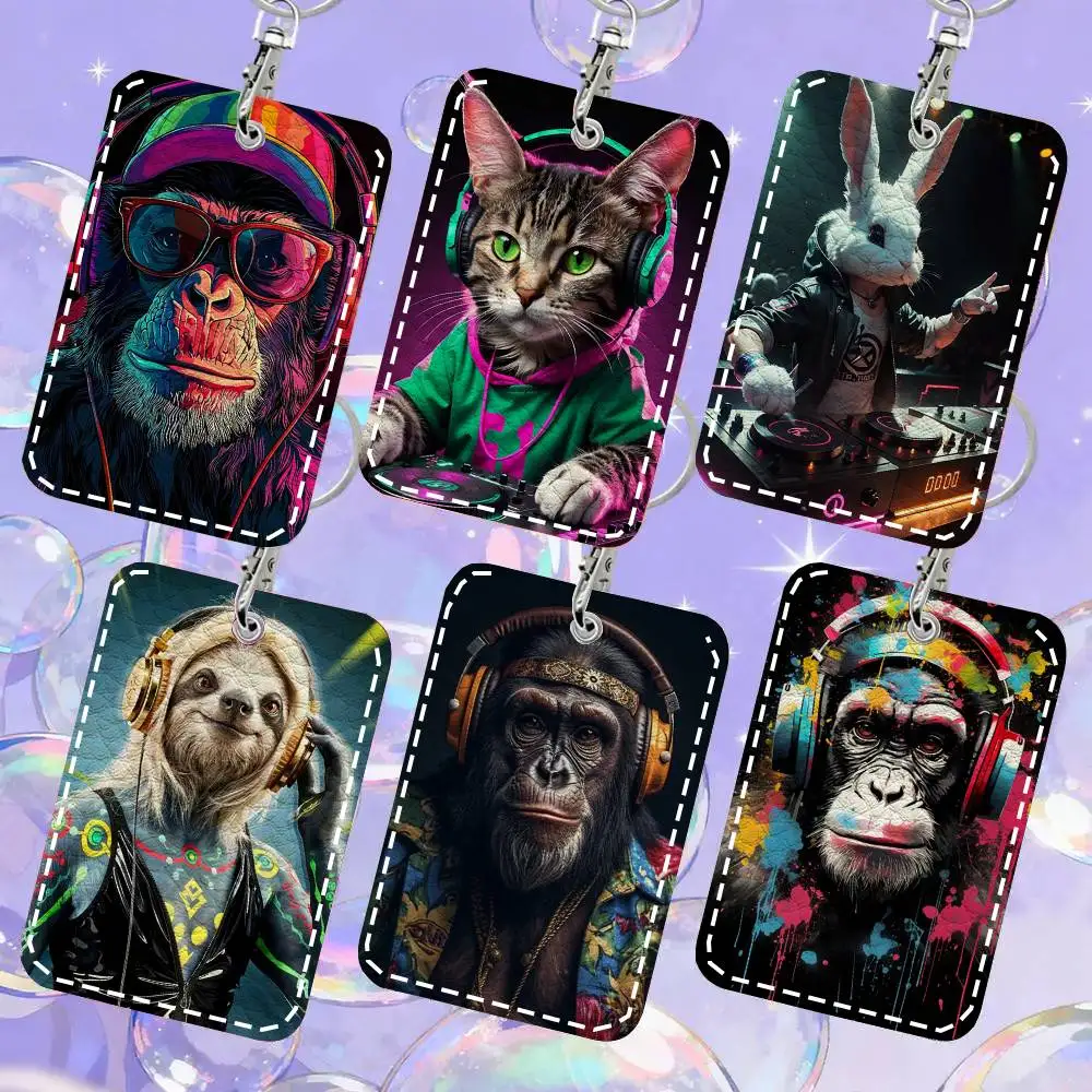 

Кожаный брелок-картхолдер в виде животного для музыкальных карт, ключей и пропусков