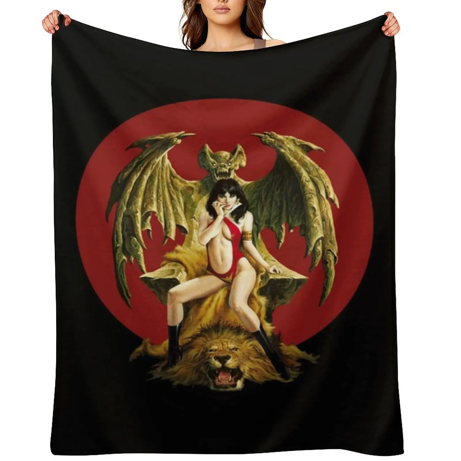 

Vampirella Throw Blanket Large Summer Beddings Blankets For Bed funny gift Blankets