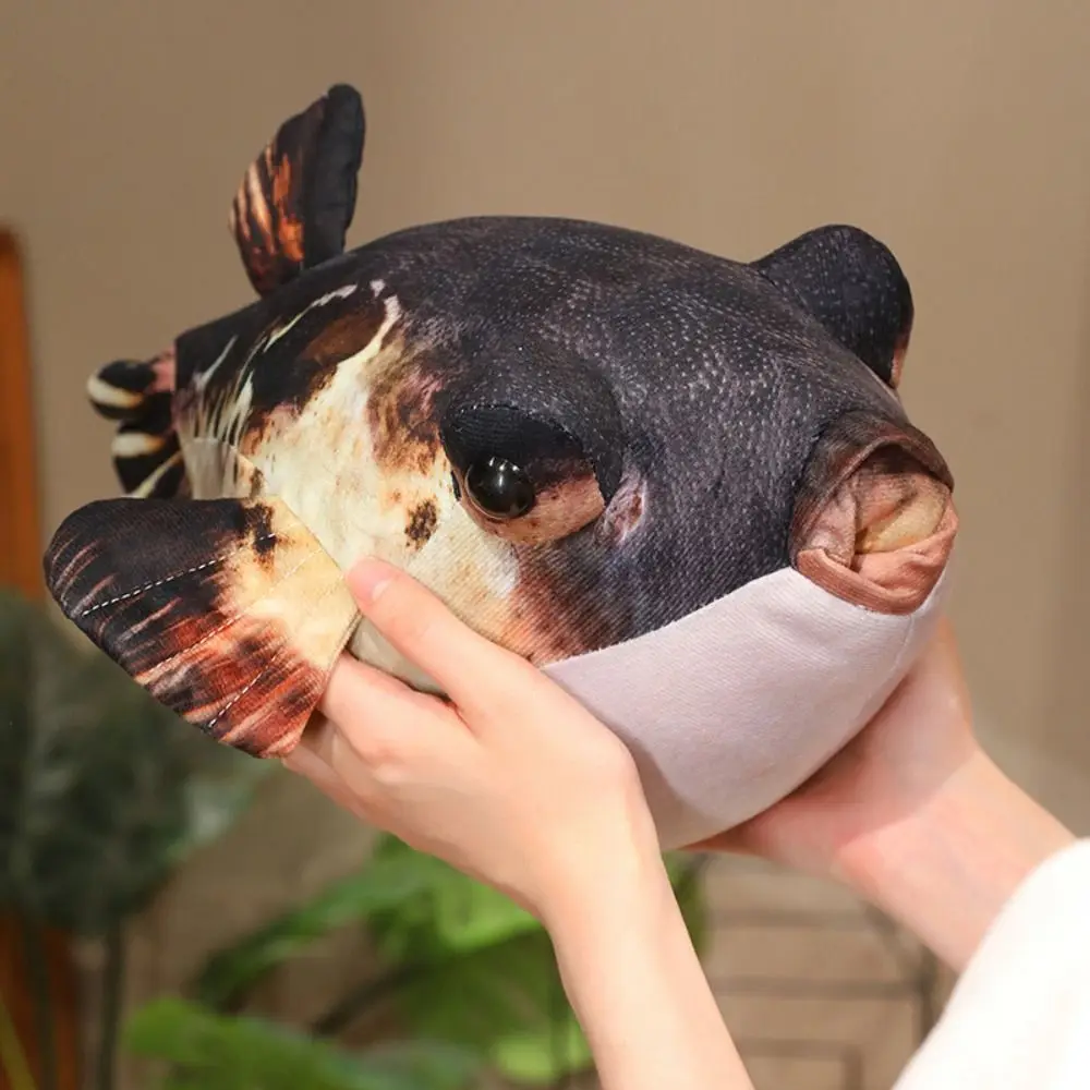 

Stuffed Animals Simulation Puffer Fish Plush Toy Back Cushion Sofa Decorative Puffer Fish Plush Pendant 20cm Sleeping Doll