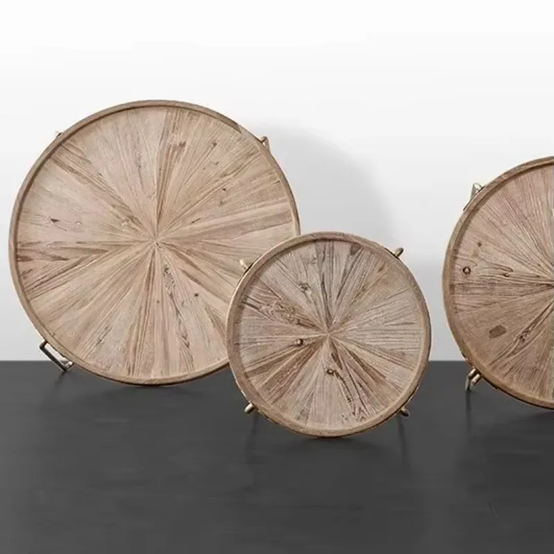 

#F Nordic Solid Wooden Living Room Table Leisure Coffee Table Round Wood Oak Side Table Sets For Furniture