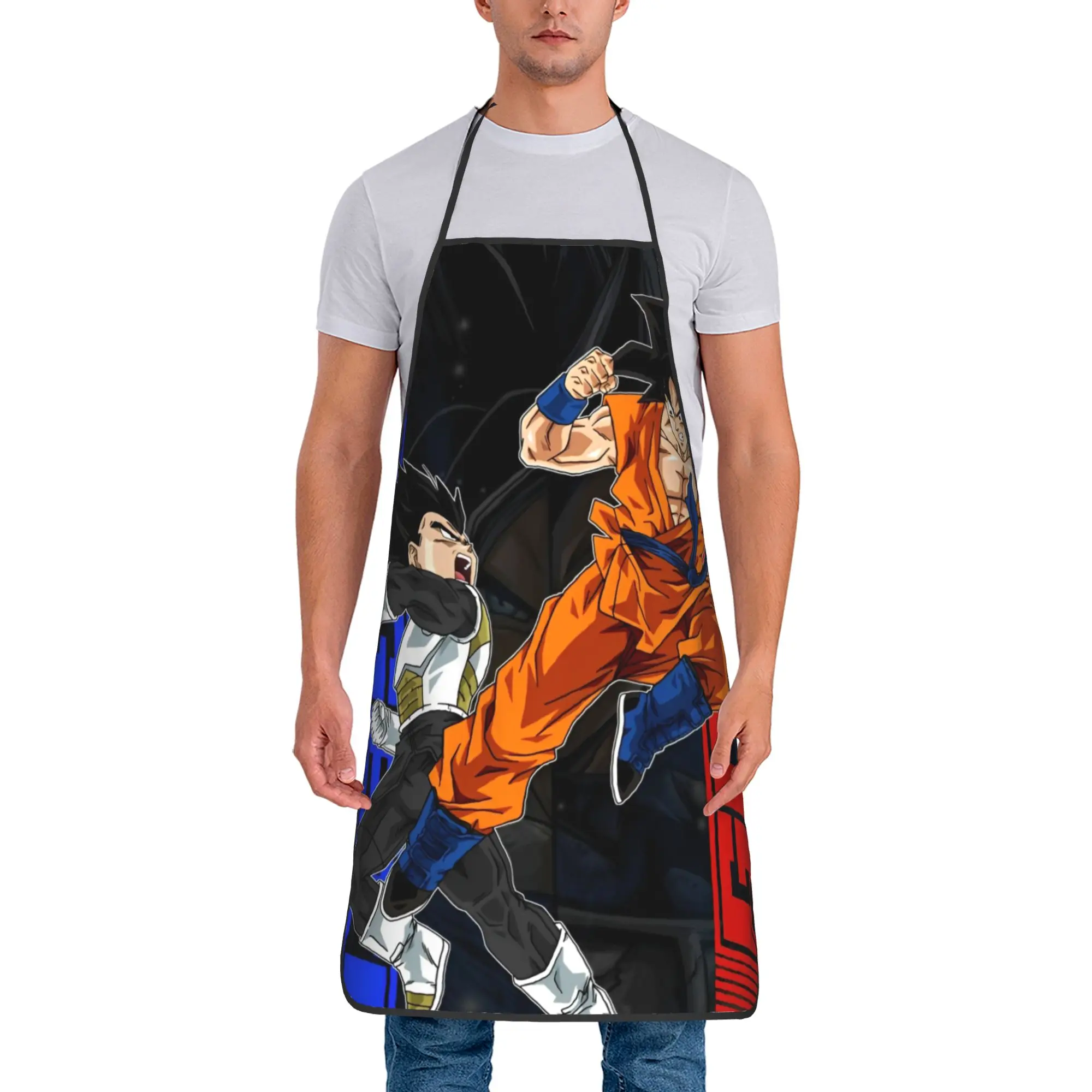 

Dragon Ball Japanese Anime Aprons Unisex Antifouling Garden Bib Polyester Cuisine Cooking Tablier