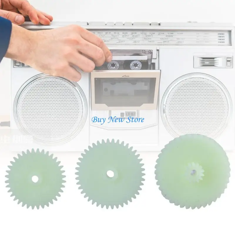 

20CE Set of 3pcs Movement Gear Replacement for D8268 D8269 D8437 D8543 D7160 Portable Vintage Tape Player Maintenance