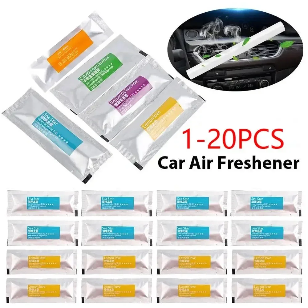 

20PCS Car Air Vent Clip Freshener Perfume Fragrances Refills Aroma Sticks Car Styling Air Purifier Conditioning Perfume Stick