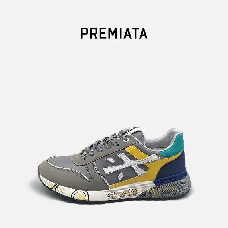 PREMIATA 2023 Vintage Sneakers Color Sports Jogging Shoes Student Shoes Light luxury Breathable casual shoes