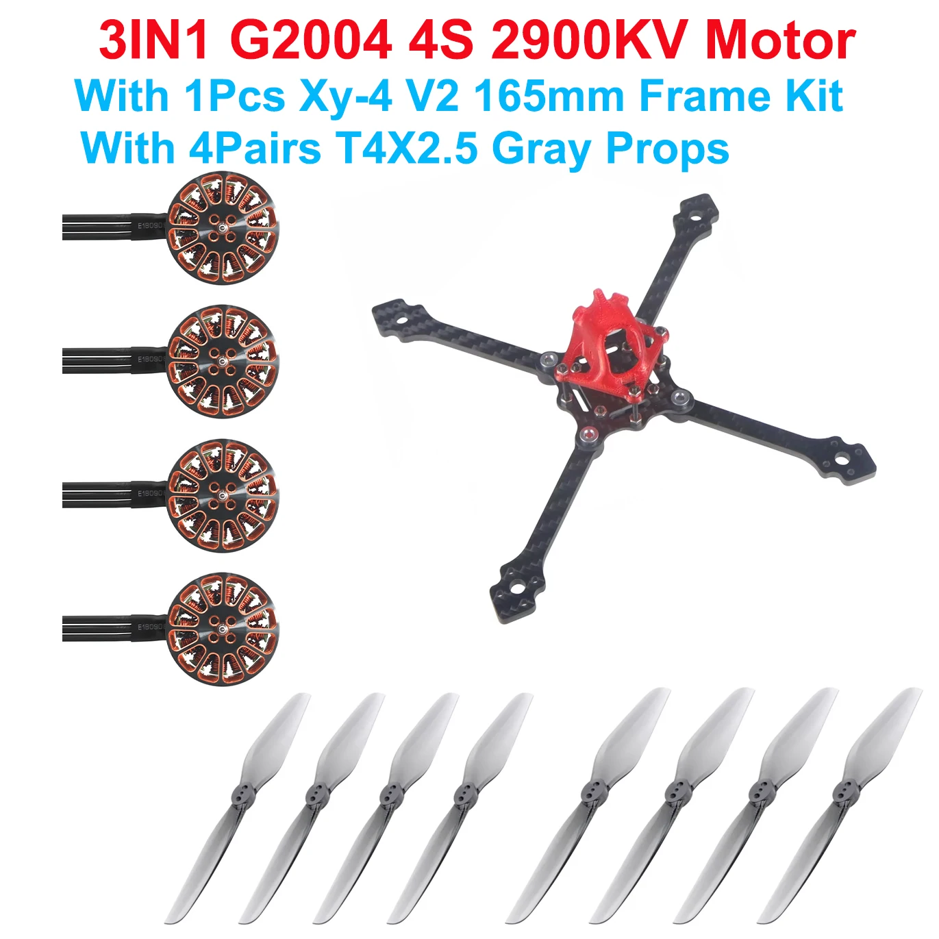 DIY F4 X1 175mm Carbonfaser-Rahmenset mit 4023 Propellern G2004 2900KV 4S Bürstenlose Motoren für DIY RC Drohnen-Fluggeräte – Detail 26