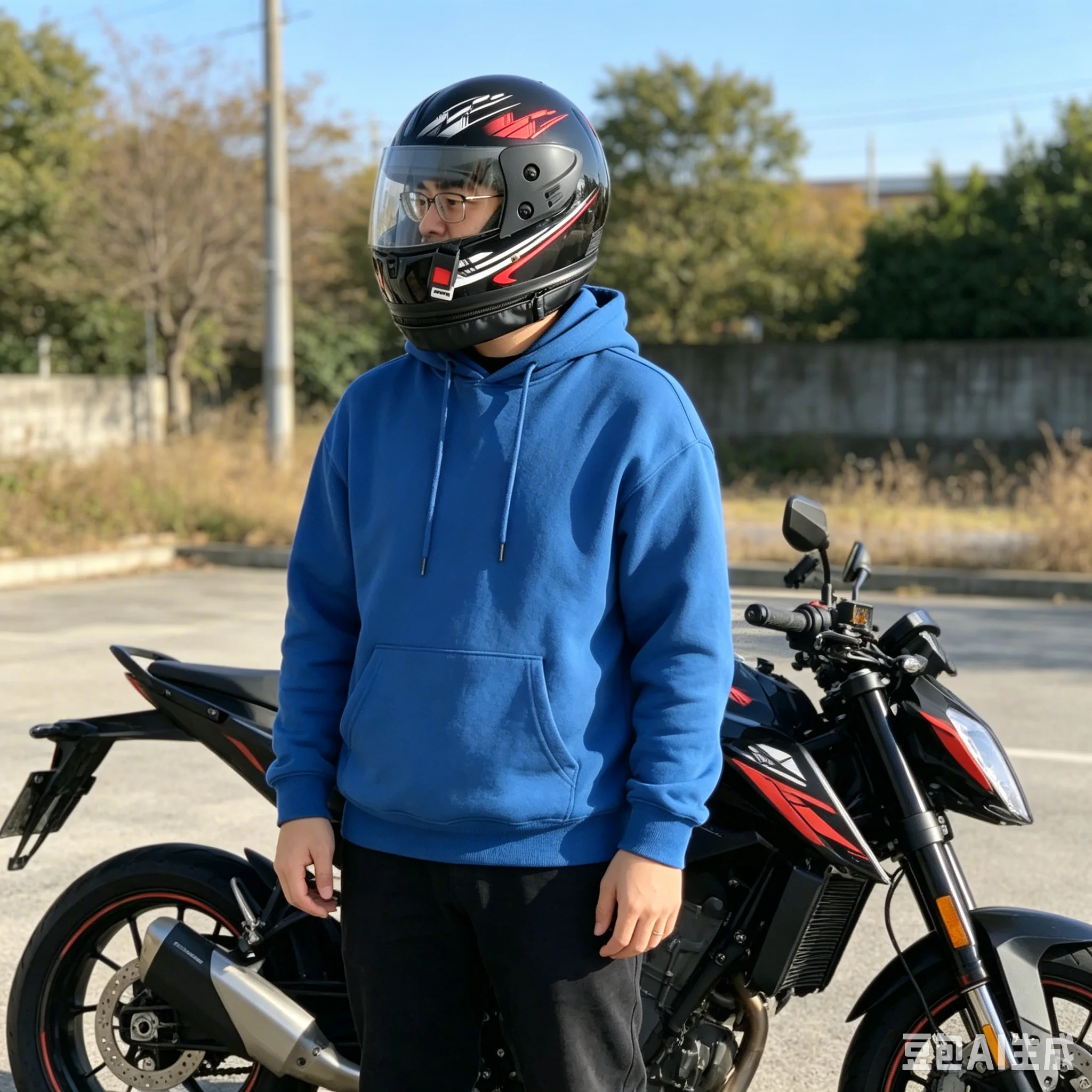 Unisex Full Motorcycle Helmet Windproof Cap Detachable Four Seasons Outdoor Warmth Sunscreen Headgear Motorcycle helmet