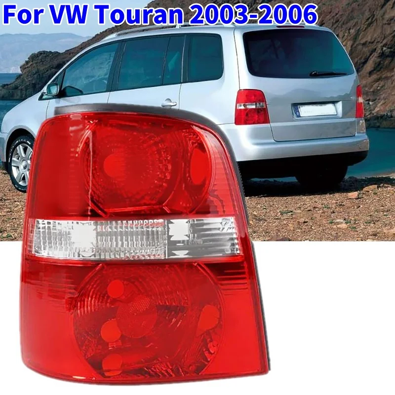 

1Pcs Car Rear Tail Light Turn Signal Light Brake Lamp Housing Shell For VW Touran 2004-2007 1T09450095G 1T09450096G (No Bulb）