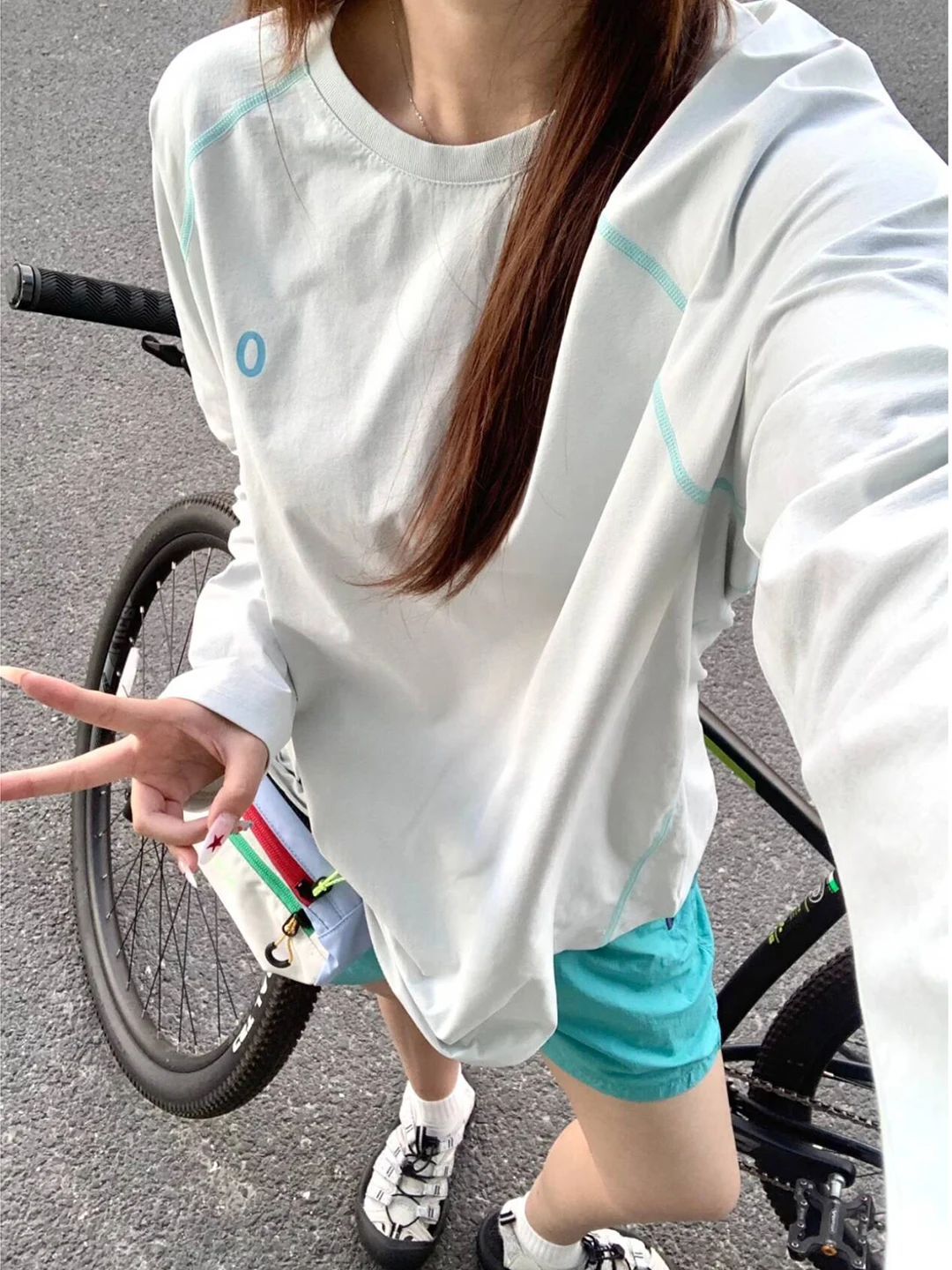 Sport all'aria aperta Qui Dry Long Sve T-irt Ice Silk Cool Feeling Protezione solare Abbigliamento da ciclismo fitn leggero per M...