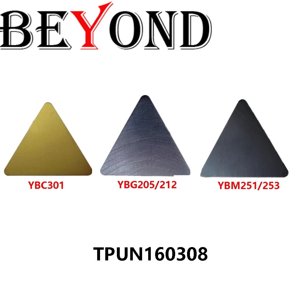 

100% Original TPUN160308 YBC301 YBG205 YBG212 YBM251 YBM253 Machine Tools Carbide Inserts Turning BEYOND TPUN Cutter CNC Blades