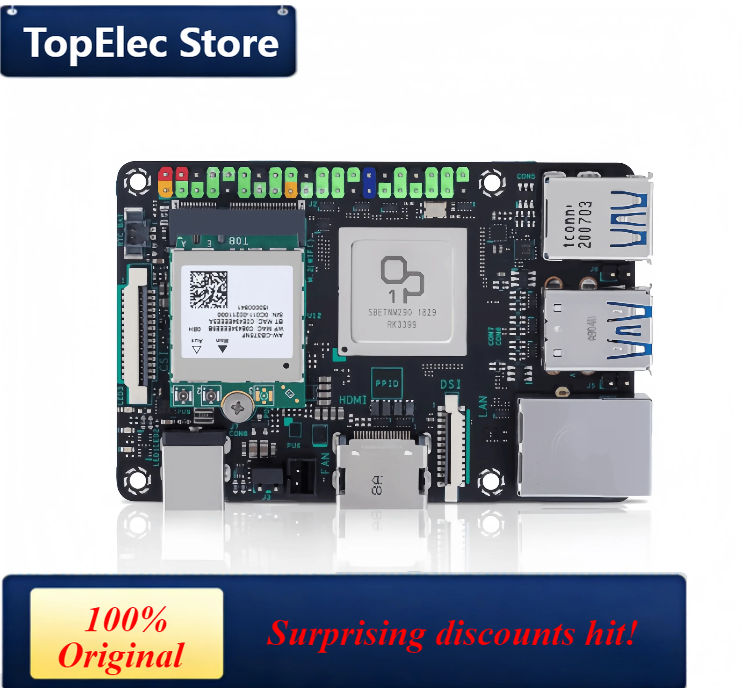 TopElec Tinker Board 2S Development Board Rockchip RK3399 Android Motherboard TinkerBoard2