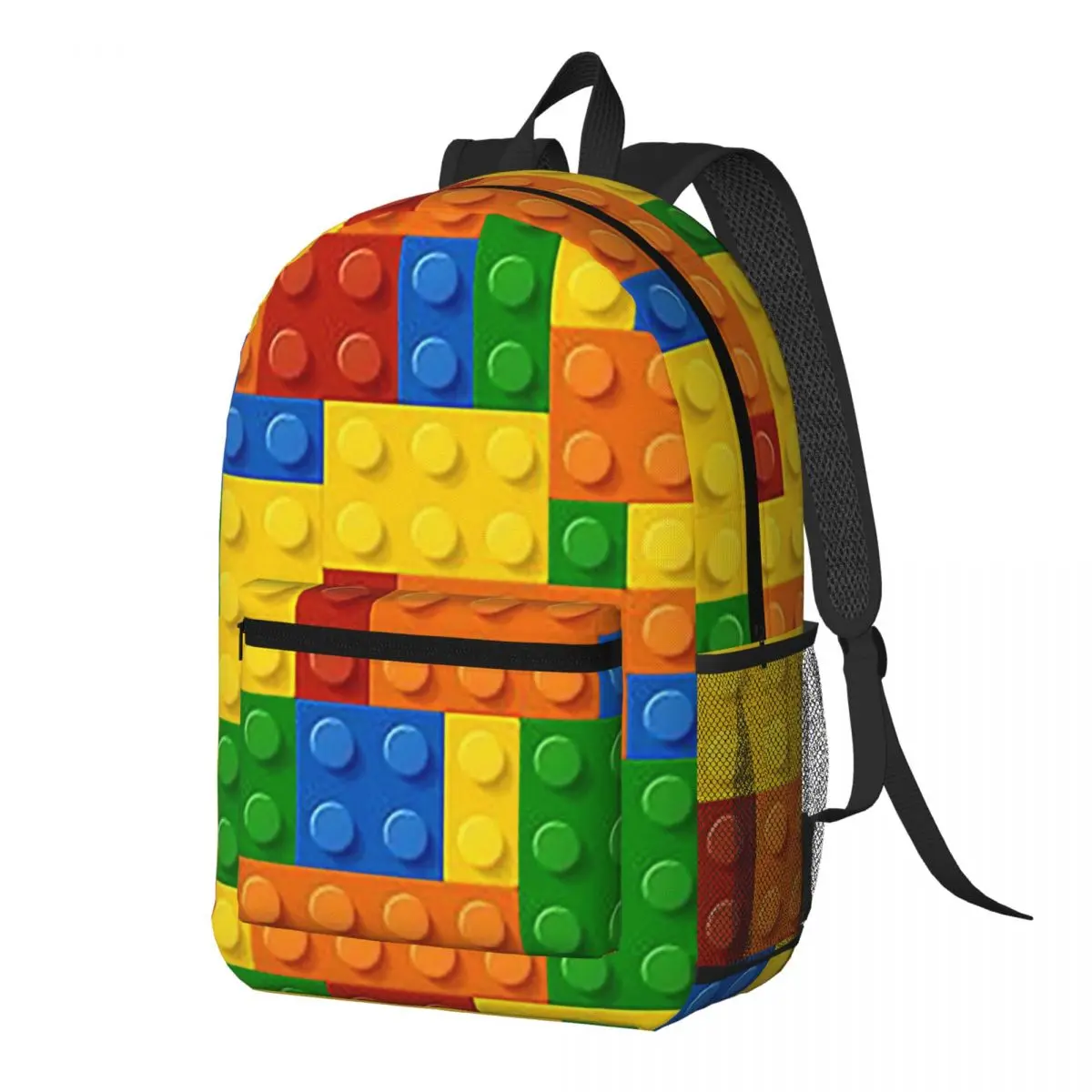 

Building Blocks Construction Brick Backpack Daypack Large Capacity Kids BookBag School Bag Shoulder Bags for Men Women