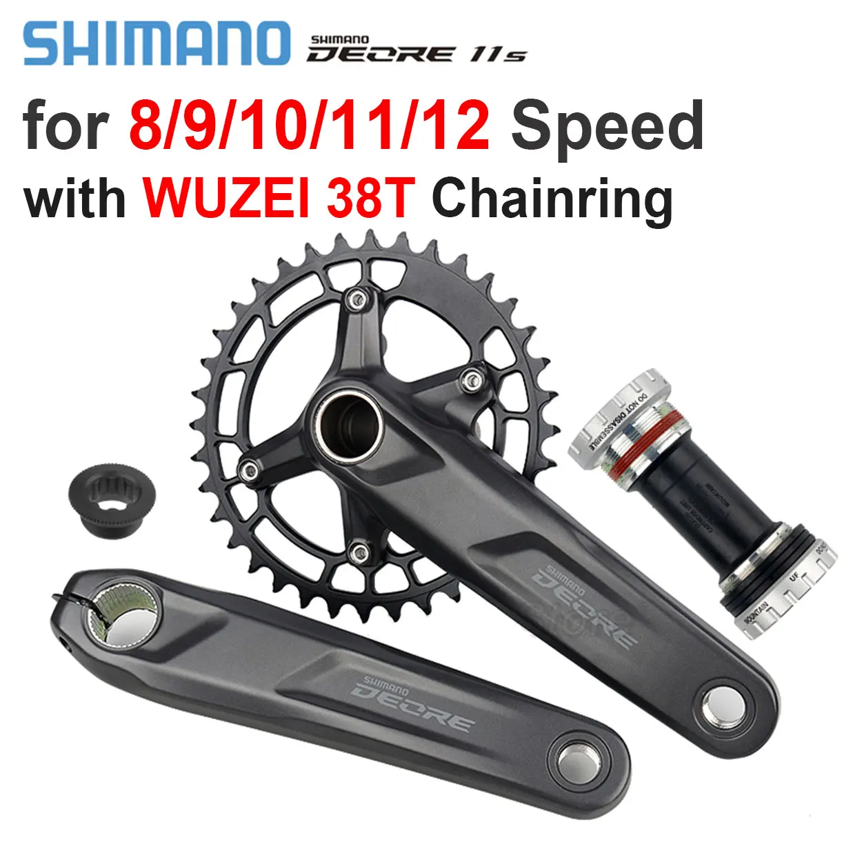 Shimano-deore m5100マウンテンバイクスプロケット,32t,34t,36t,38t,8