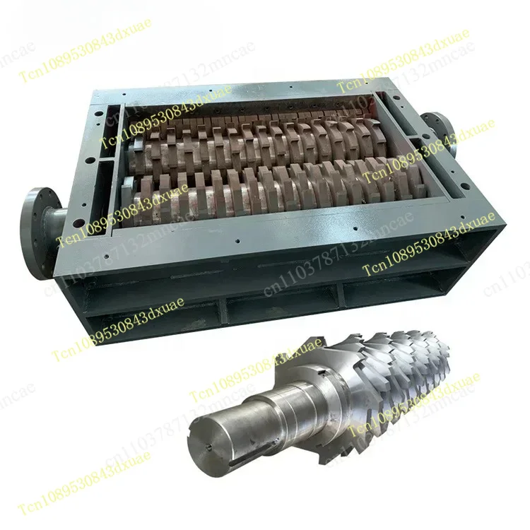 Film Shredder and Double Shaft Shredding Machine Knife Box 200 Wood Paper Metal Plastic Shredder Blade