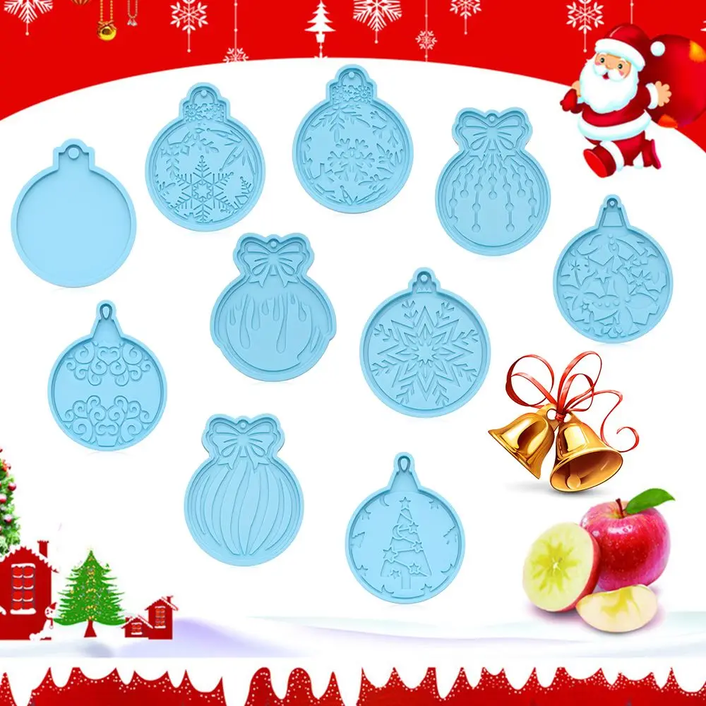 Xmas ball Clay Mold Candy Chocolate Jewelry Making Tool Silicone Moulds Keychain Molds Christmas Ball Mold