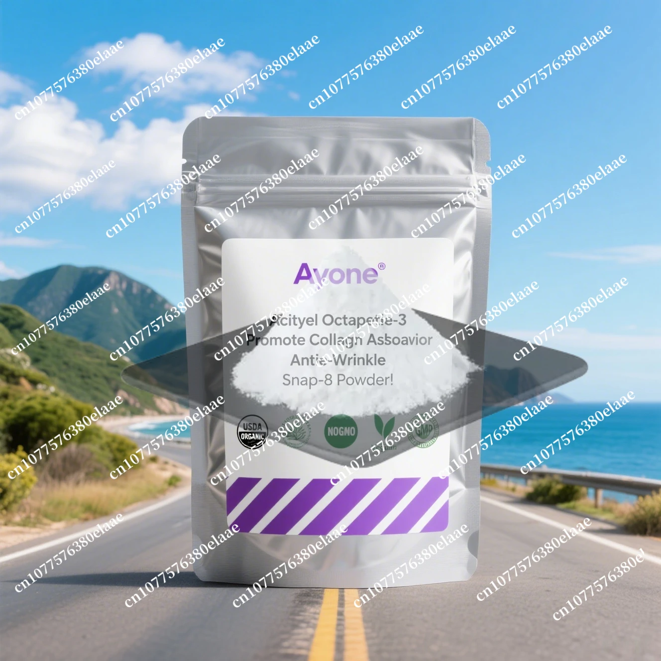 Kosmetisches Acetyl Octapeptide-3 Rohpulver SNAP-8 Peptid fördert die Kollagenabsorption Anti-Falten