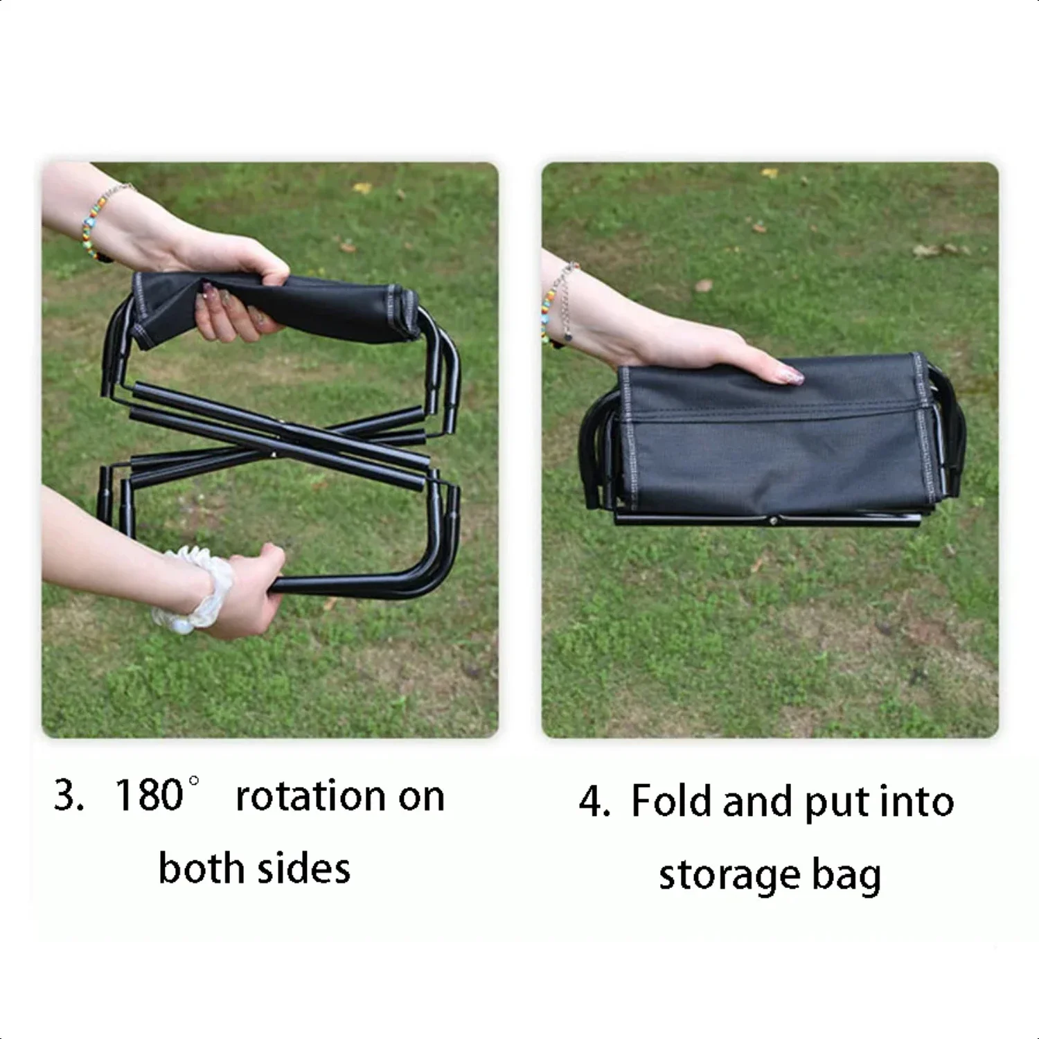 Outdoor Aluminium Alloy Portable Folding Picnic Camping Stool MIni  Fishing Chair Ultralight