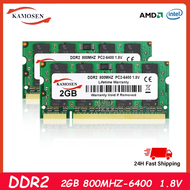 DDR2  2GB  RAM  800Mhz/667Mhz  PC2-6400/PC2-5300 for  Laptop Memory with guaranteed quality and compatibility supports dual chan