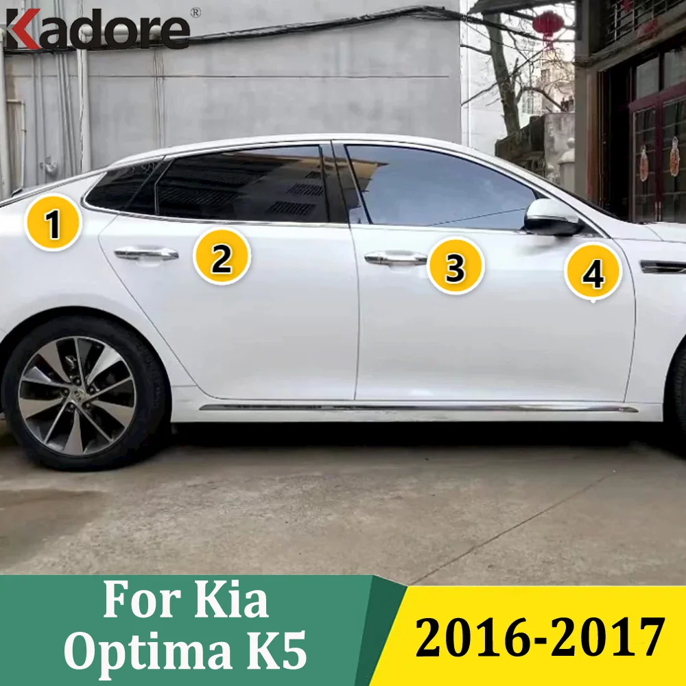 Für Kia Optima K5 2016 2017 Fensterzierleisten Glasstreifen Auto-Fensterunterkanten Zierstreifen Auto-Außenzubehör