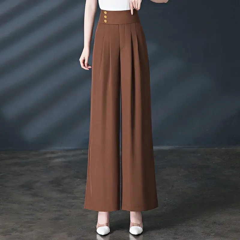 Black Versatile High Elastic Elastic Middle-aged and Elderly High-waisted Women's Pants Spring and Summer Casual Pants