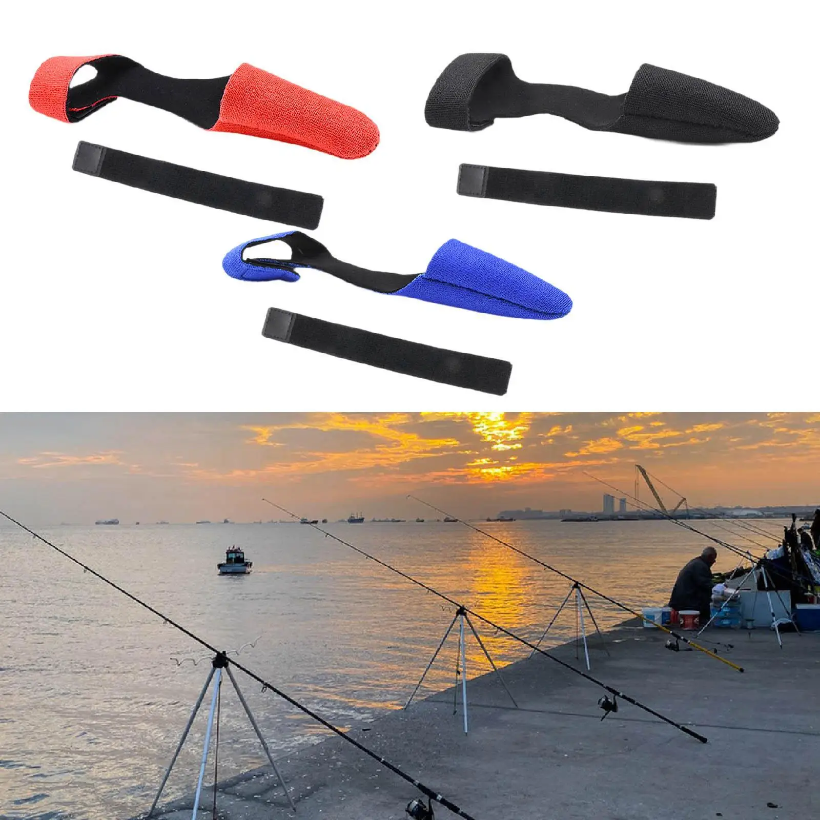 

Fishing Rod Tip Covers Set and Tie Fishing Accessory Fishing Rod Cover