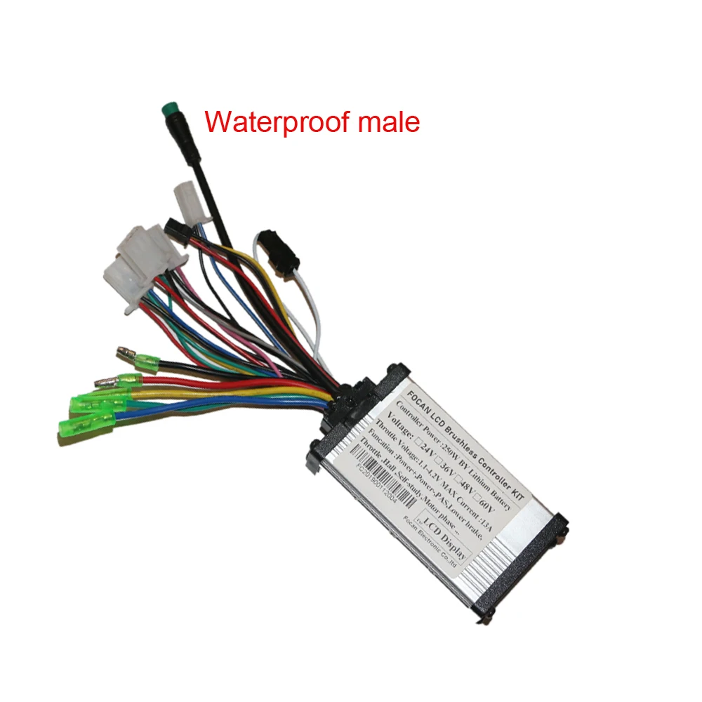 Waterproof 5Pin plug BLDC Scooter E-bike DC Motor Brushless Controller 24V/36V/48V52V/60V 250W/350W Electric Bicycle LCD Display