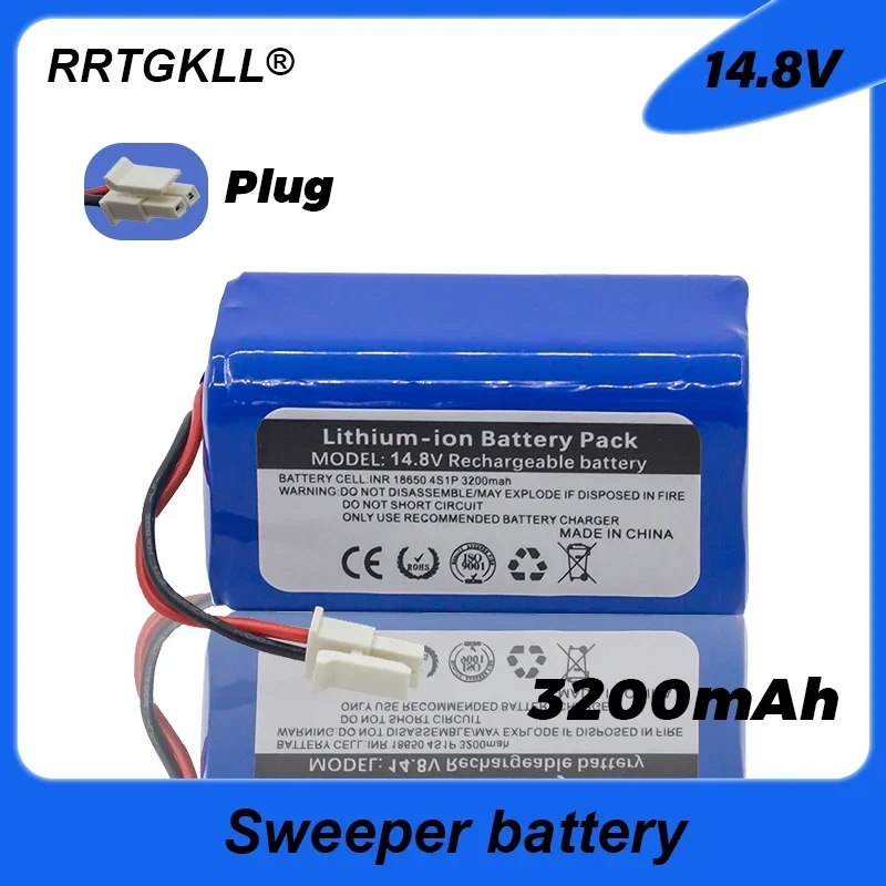 18650 Smart Vacuum Cleaner Battery 4s1p 14.8V 3200mAh Battery for Polaris Imou Bagotte BG800 Floor Sweeper Battery