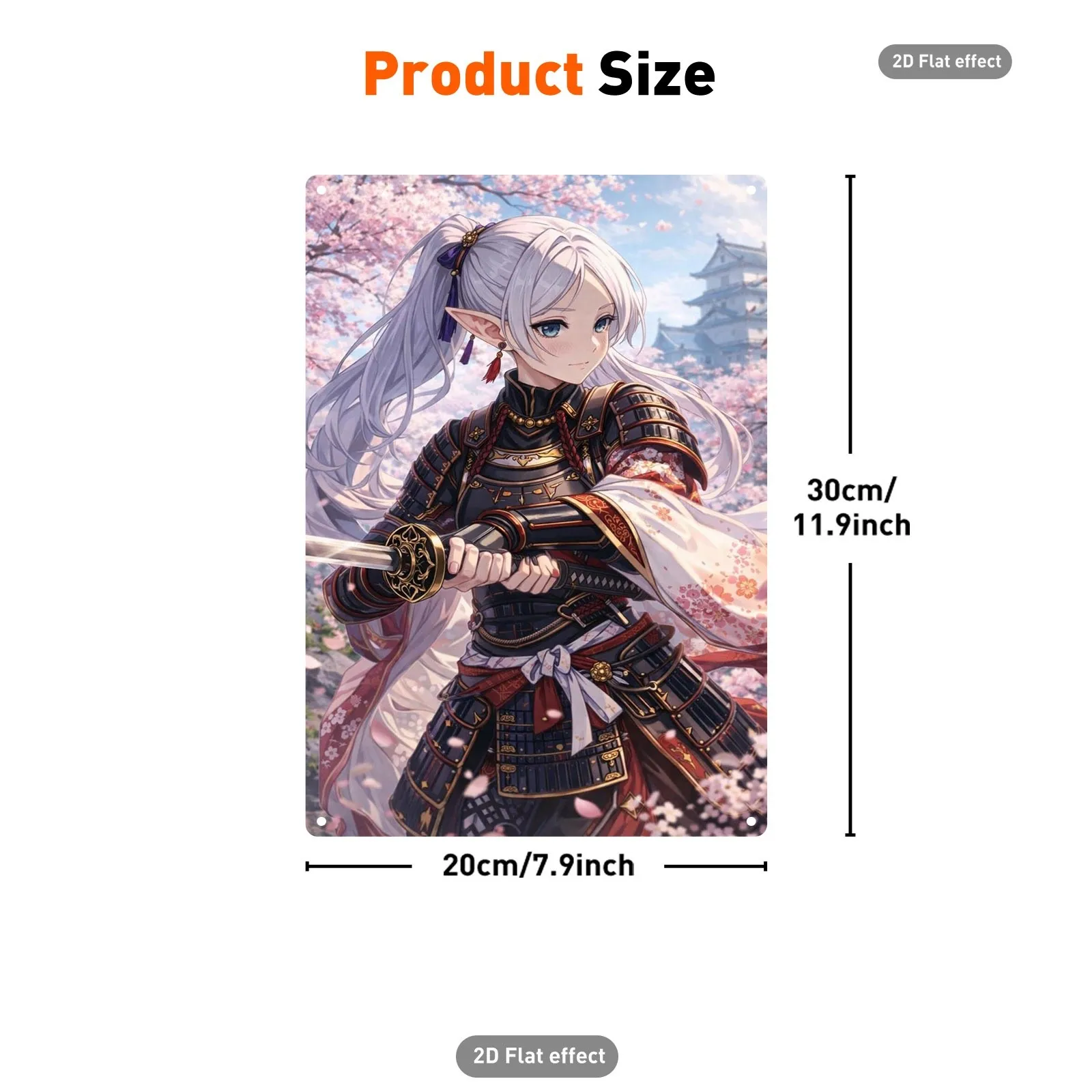 CIFBUY Frieren Beyond Journey's End Anime Metal Tin Sign, Elf Mage Girl Character Aluminum Wall Plate for Home Bar Wall Decor