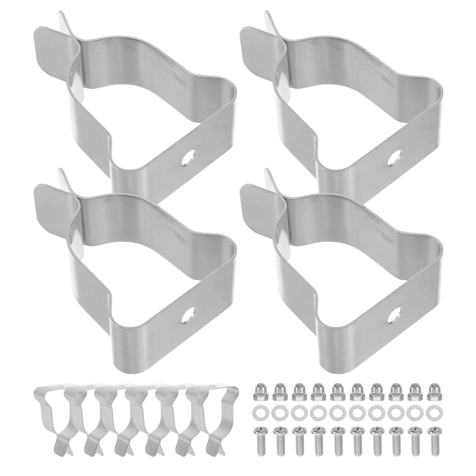 

10pcs Window Well Fixing Clips Durable Hardware Kit Easy Installation Cover Outdoor Windows Metal Clamps Spring Clips Window