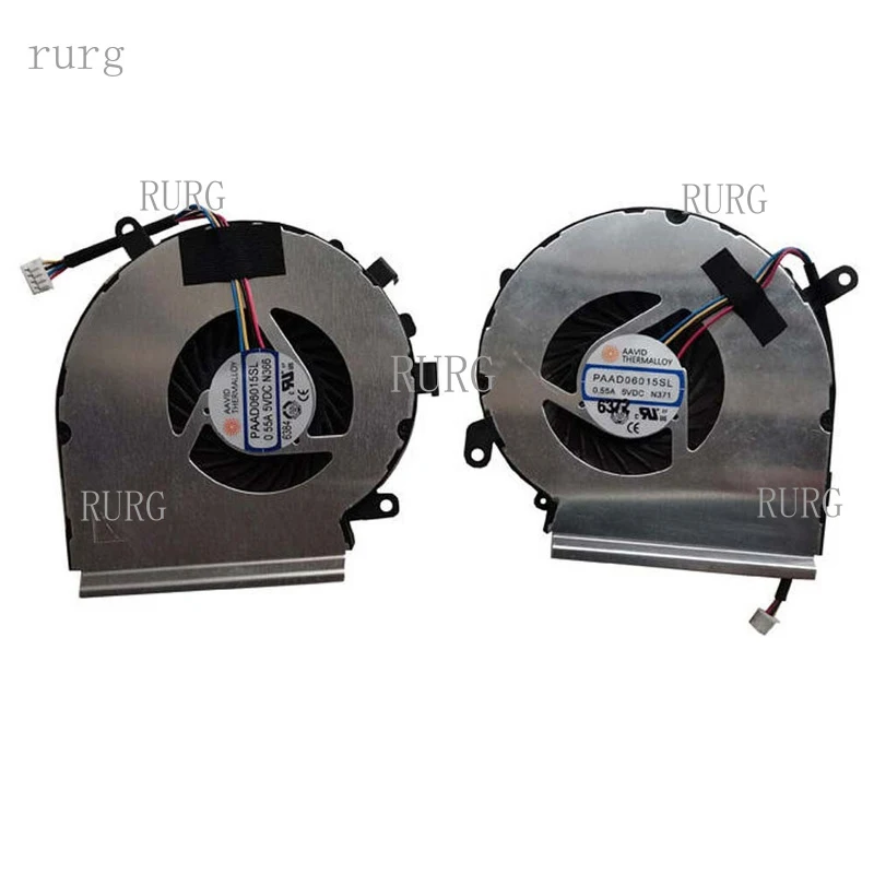 R+  For MSI GE62VR GL62M GP62MVR GL72MVR GP72VR MS-16J9 16JB CPU GPU Fan 4wire