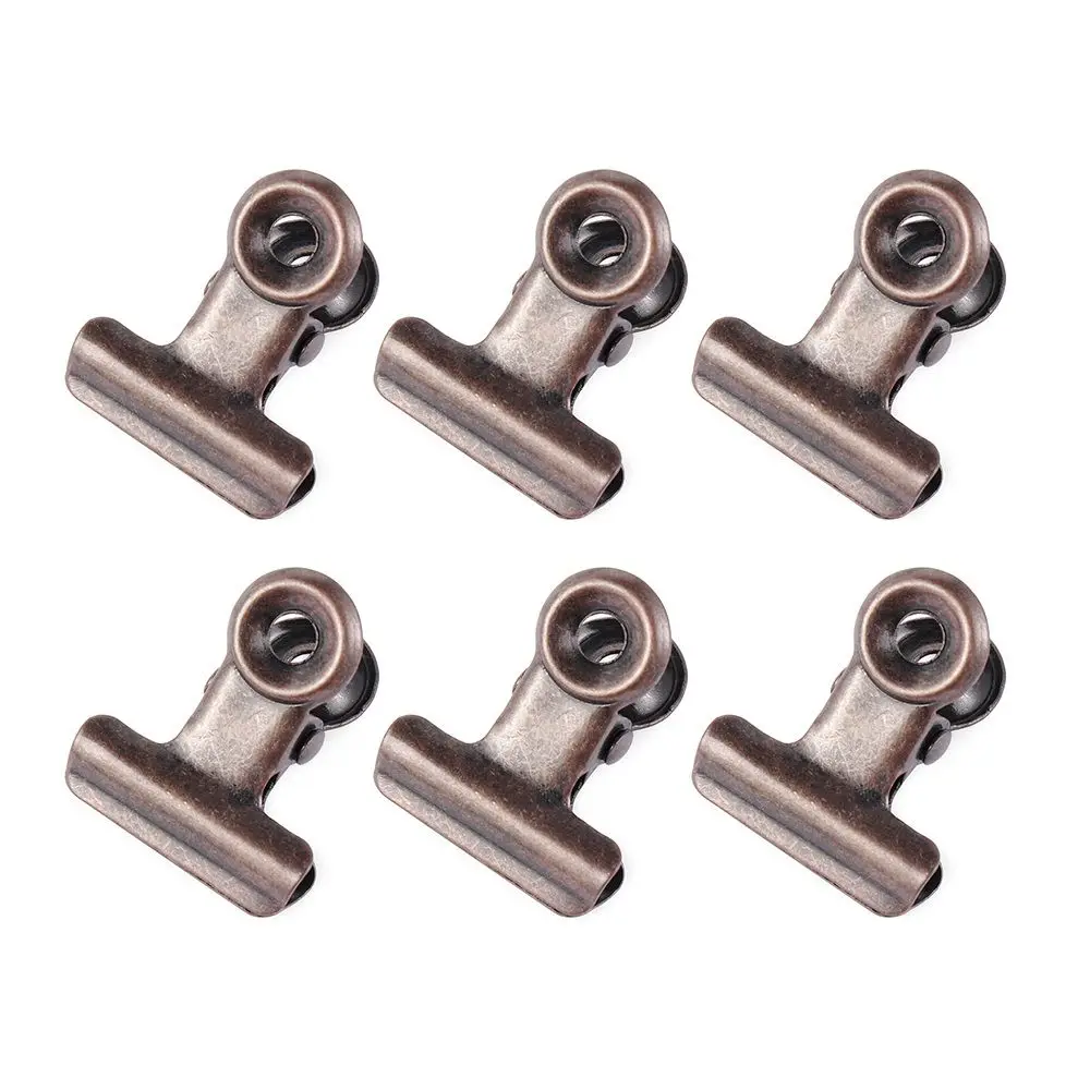 6PCS Metal Kitchen Supplies Stainless Steel Binder Clip Food Sealing Bag Clips File Clamps