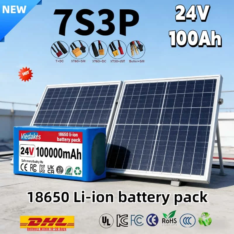 

Best Value 7s3p 24V 10Ah Lithium 18650 Battery Pack,Solar Panel Rechargeable,Power for Storage&Portable Solar-Powered Devices