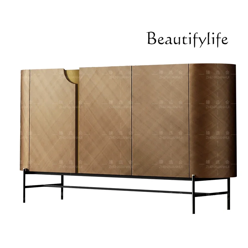 

Italian light luxury dining side cabinet living room wall storage modern high-end entrance villa hotel storage