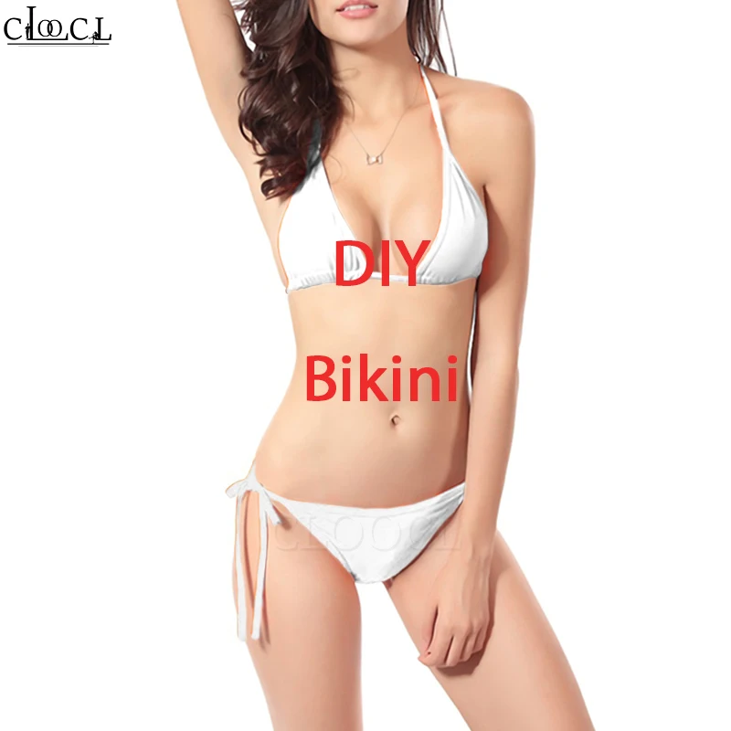 

CLOOCL 3D Print DIY Personalized Design Own Image Photo Anime Star Swimsuit Beach Bikini Drop Shipping