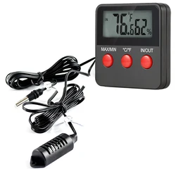 Digital Temperature And Humidity Meter LCD Display Outdoor Incubator Thermohygrometer With probe For  Pet Hatching Eggs Sensor