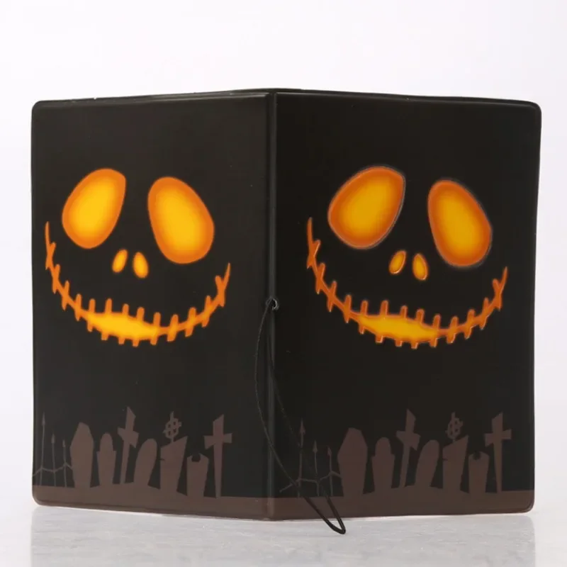 1 Piece Halloween Pumpkin PVC Passport Case/Cover/Holder Travel Accessories Wallet for Women for Men for Boys for Girls