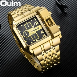 Oulm 3364 Luxury Brand Men's Watch Stainless Steel Male Quartz Clock Auto Date Unique Business Men's Watches Relogio Masculino