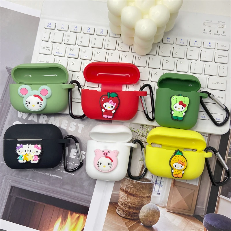 MINISO Sanrio Hello Kitty Earphone Cover For Apple AirPods 1 2 3 Generation Airpods Pro/Pro2 Wireless Bluetooth Headphone Case