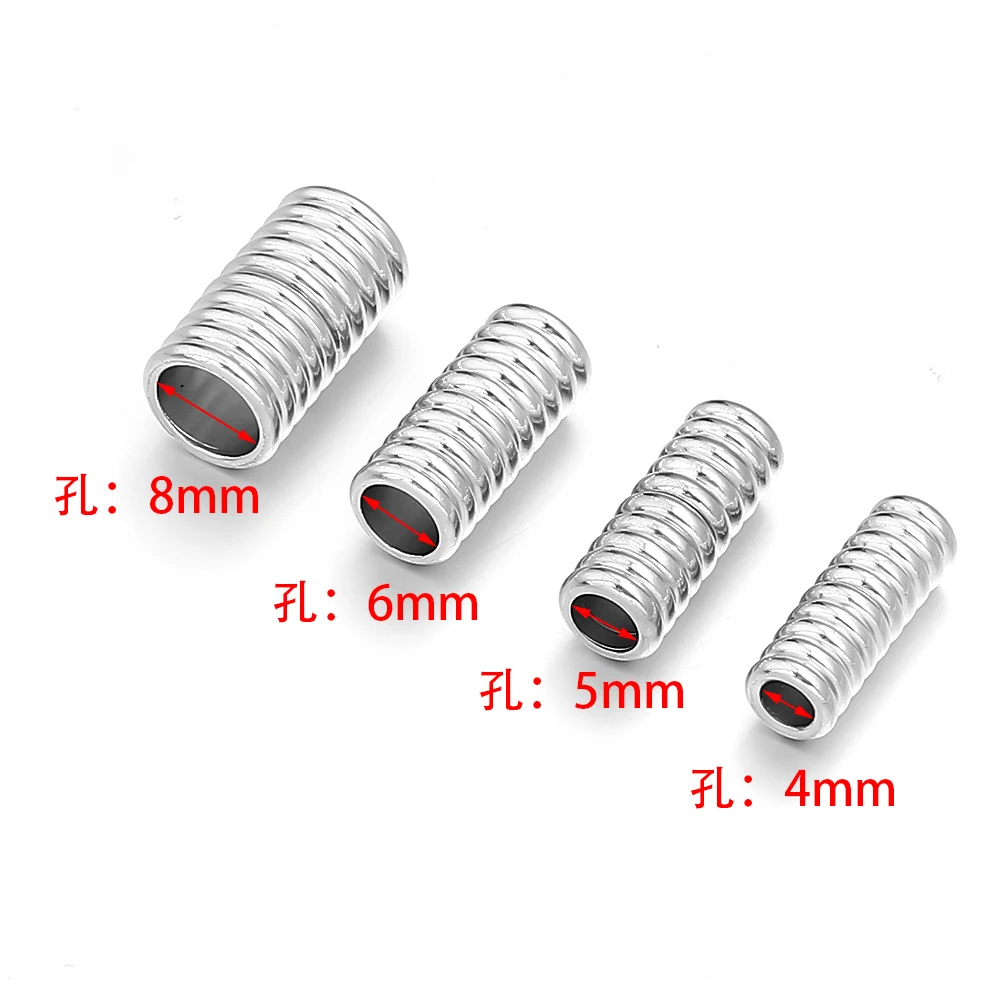 10pcs/lot Round Hole 4/5/6/8mm Copper Magnetic Clasps Buckle Leather Rope Connectors For DIY Necklace Bracelet Accessories
