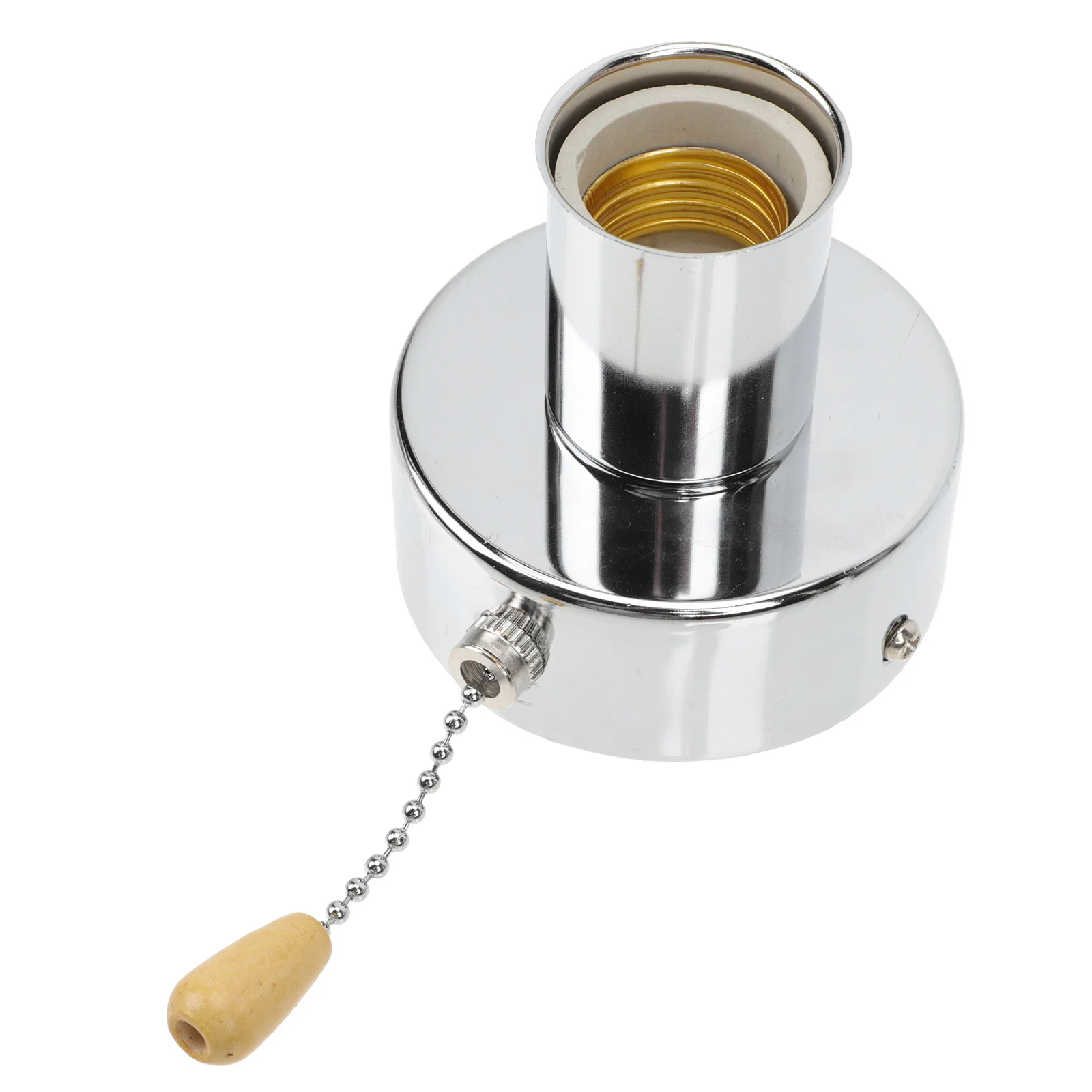 

Stainless Steel Durable Pull Switch Lampholder Chain Decorative Light Bulb Part Ceiling Wall Light AccessoryRetro Style