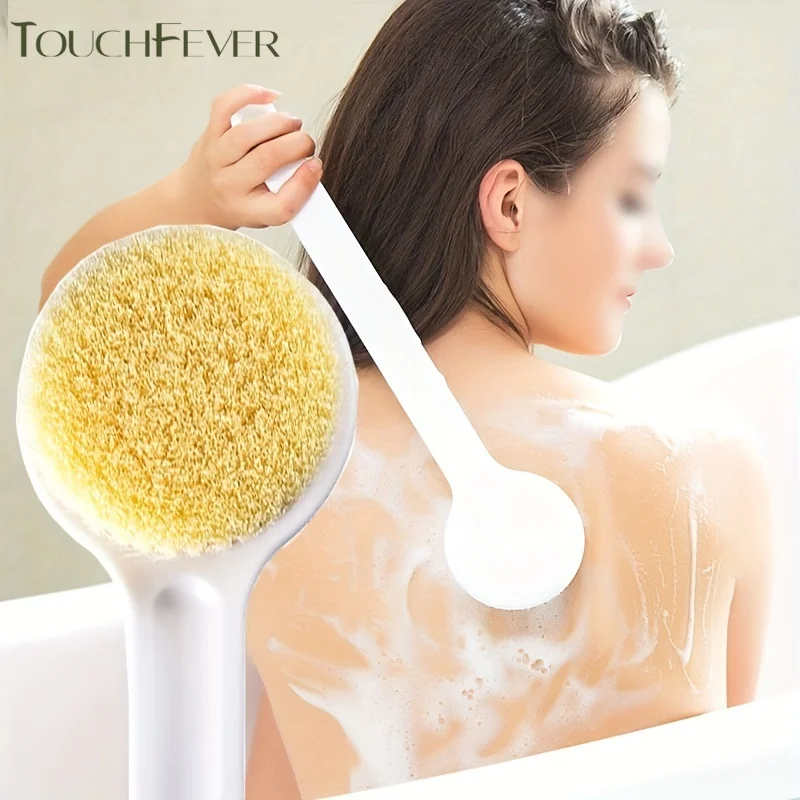 

Long Handle Bath Brush with Soft Bristles - Back Body Scrubber Exfoliating Massage Tool for Improved Circulation