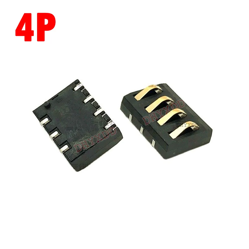 2Pcs 3A SMT Spring Battery Connector 4.0 MM Pitch 2 3 4 5 6 Pin Male Female Contact Power Charging Seat Spring Plated 5U
